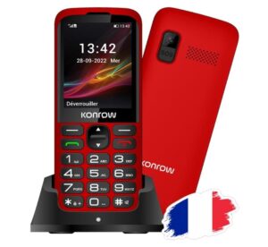 KONROW SENIOR 280 2G DS 2,8 Bluetooth +Dock de charge * Noir