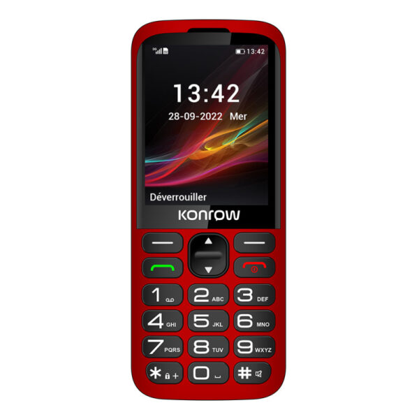 KONROW SENIOR 280 2G DS 2,8 Bluetooth +Dock de charge * Noir