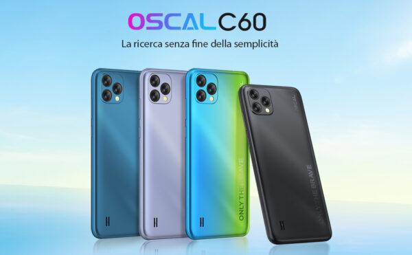 OSCAL C60 6,53'' DS 4G Quad 4/32Go 3Cam 4780mAh Andr11 * Bleu