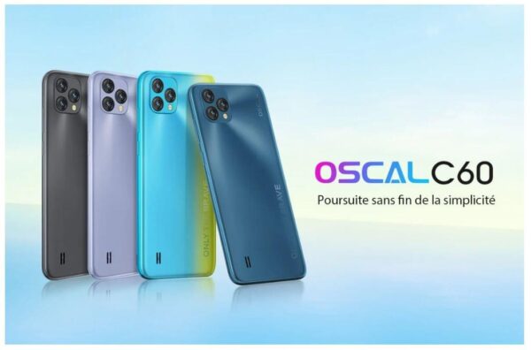 OSCAL C60 6,53'' DS 4G Quad 4/32Go 3Cam 4780mAh Andr11 * Multi
