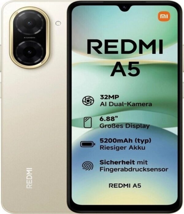 XIAOMI Redmi A5 DS 6,88'' 4/128Go 32Mpix 5200mAh * Black (TCP 12€ inc