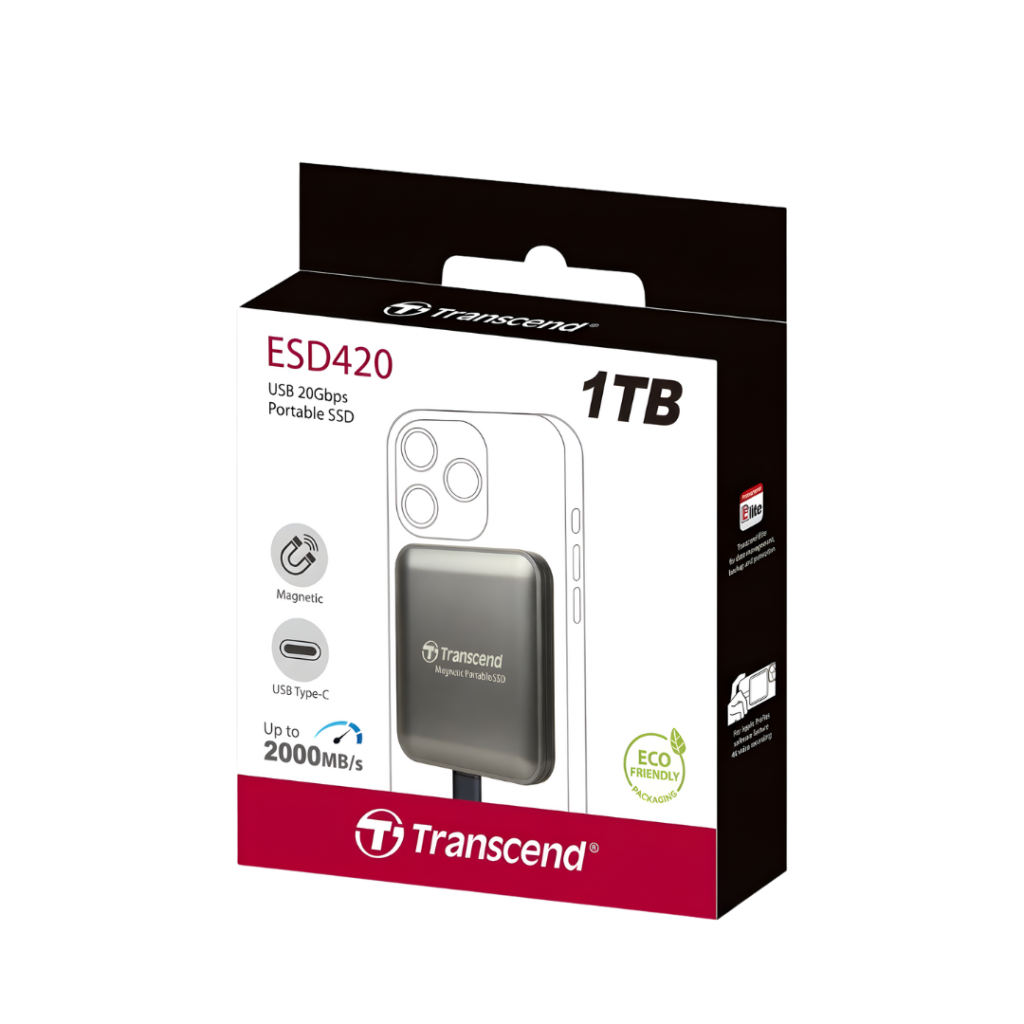 TRANSCEND ESD420 2To SSD Externe USB-C MagSafe (TCP 6€ incl.) * Gold