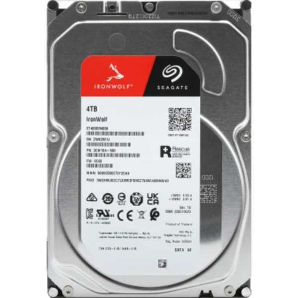 Disque Dur 4.0TB 3.5 SATA3 256MB 5400t * Seagate iWolf ST4000VN006