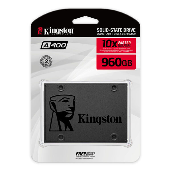 Disque Dur SSD Kingston A400 960Go 2,5 SATA3 SSD 7mm* SA400S37/960G
