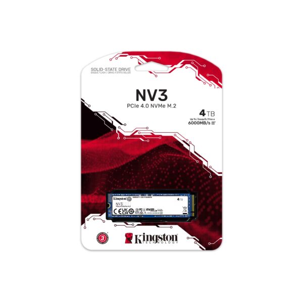 Disque Dur SSD Kingston NV3S 4To M.2 NVMe PCIe (Nu) 2280
