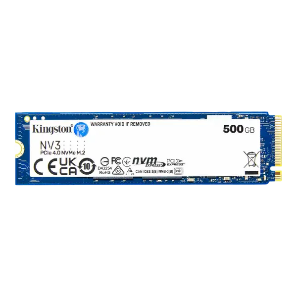 Disque Dur SSD Kingston NV3 500Go M.2 NVMe PCIe (Nu) 2280