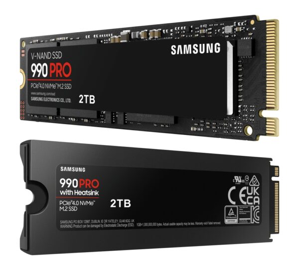 Disque Dur SSD SAMSUNG 990 PRO 2To M.2 NVMe PCIe +Rad. MZ-V9P2T0GW