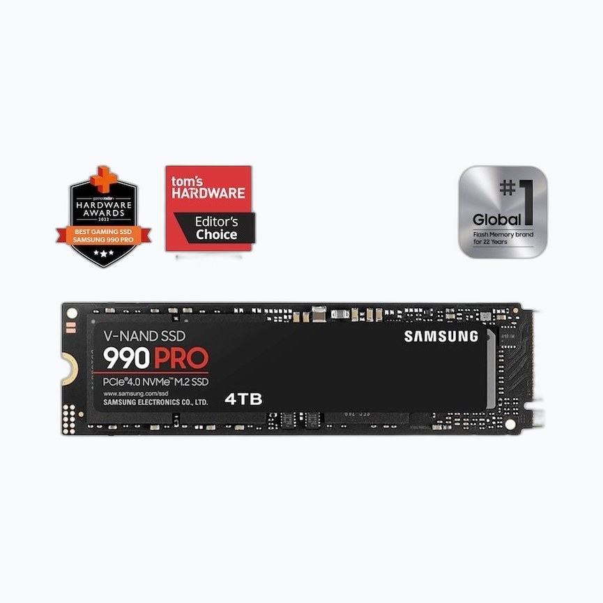 Disque Dur SSD SAMSUNG 990 PRO 4To M.2 NVMe PCIe * MZ-V9P4T0BW