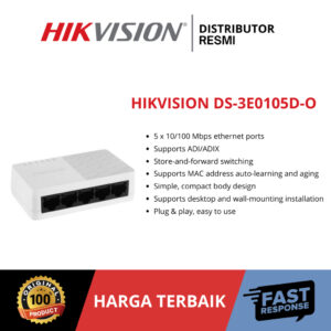 HIKVISION DS-3E0105D-0 (0-STD) SWITCH 5 ports Ethernet 10/100 Mbps RJ