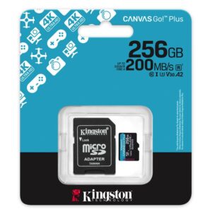 MICRO SDXC 256GO SDCG4/256GB Canvas GoPlus KINGSTON + adaptateur adaptateur inclus