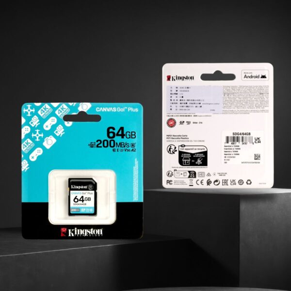 Carte mémoire SD Card 64GB KINGSTON Canvas Go! GEN 4 SDXC adaptateur inclus