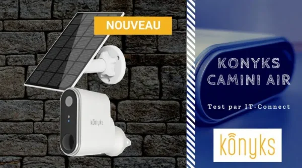 KONYKS Camini Air 3S caméra 4K EXT. solaire IR WiFi Dual IP66