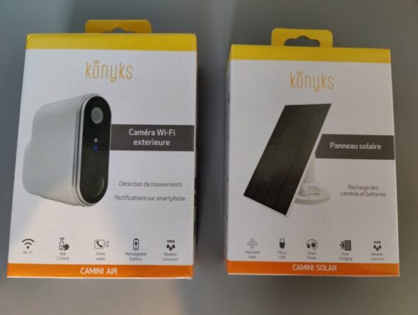 KONYKS Camini Air 3S caméra 4K EXT. solaire IR WiFi Dual IP66