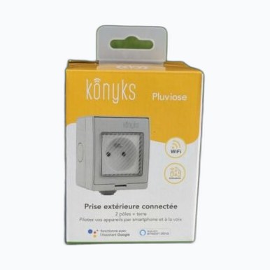 KONYKS PLUVIOSE FR-Prise électrique extérieure 16A Wi-Fi/BT/FR/IP55