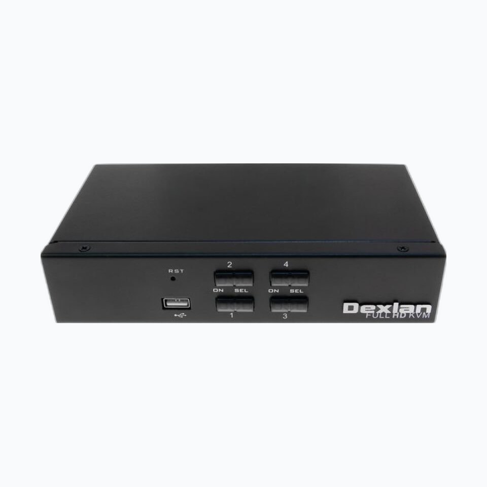 DEXLAN SWITCH KVM 4 PORTS HDMI/USB 4K +CABLES * 061093