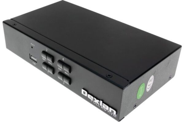 DEXLAN SWITCH KVM 4 PORTS HDMI/USB 4K +CABLES * 061093