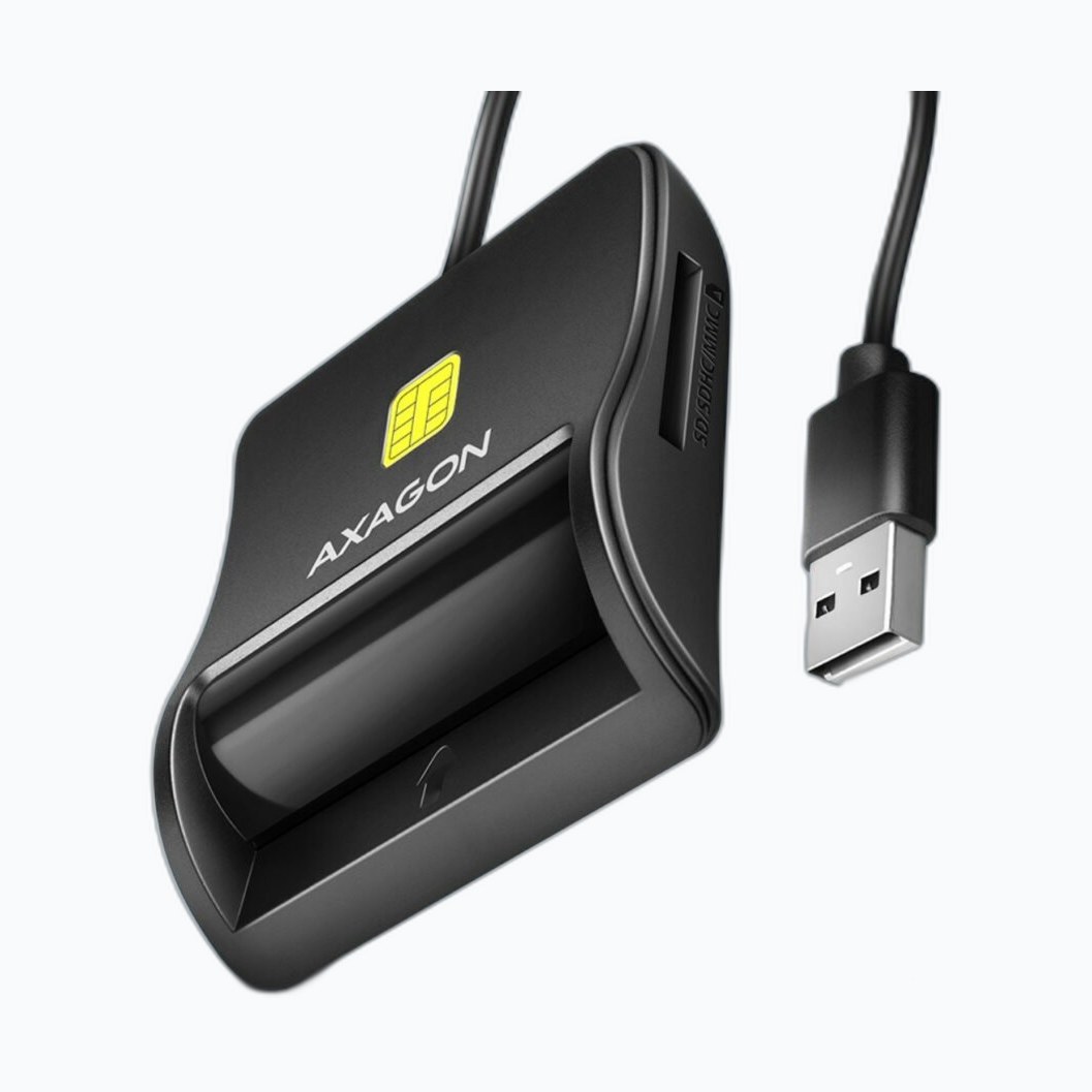 Lecteur de Cartes à puce Axagon CRE-SM3SD USB 2.0 - CRE-SM3SD