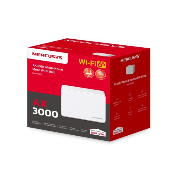 MERCUSYS Halo H80X MESH WiFi6 AX3000 +3 ports GbLAN (pack 3x)
