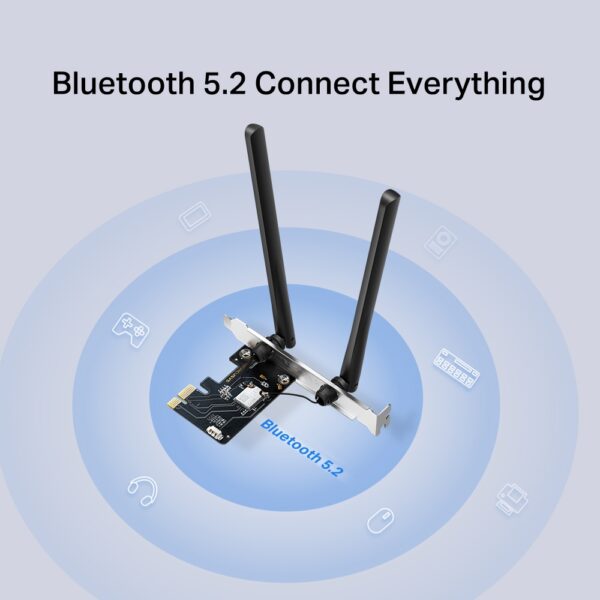 MERCUSYS MA86XE Carte PCIe WiFi 6E AXE5400 +Bluetooth 5.2