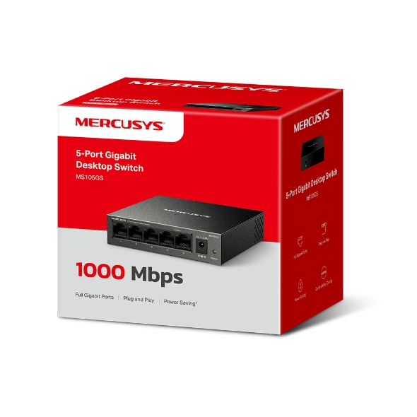 MERCUSYS-MS105GS Switch 5 ports Gigabit port RJ45 10/100/1000Mbps