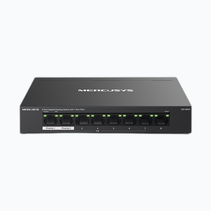 MERCUSYS MS108GP Switch 8 ports GbL dont 7xPoE+ (65W) métal