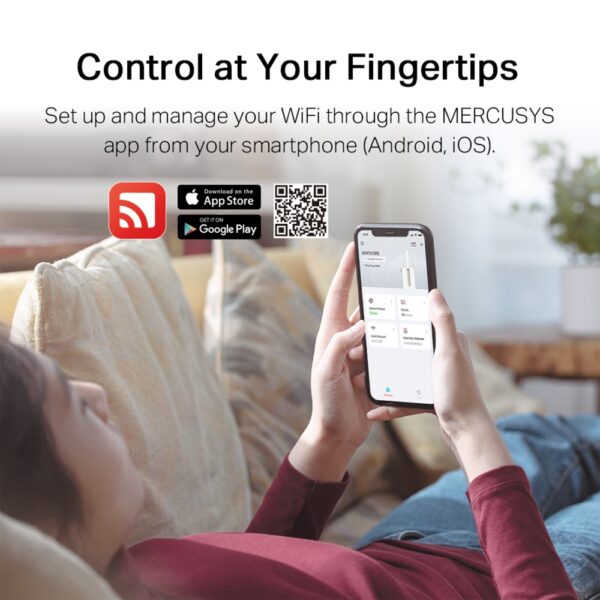 MERCUSYS MW300RE - Range Extender WiFi N300 3x antennes Prise murale