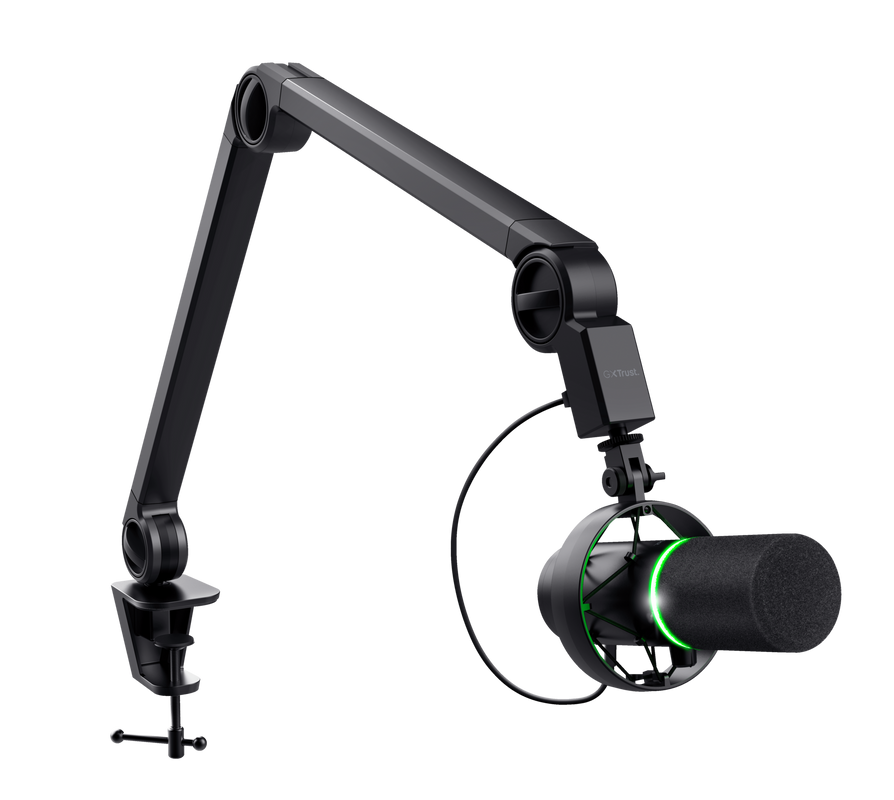 Microphone Trust GXT 255+ Onyx avec bras de montage (Noir) - 24354