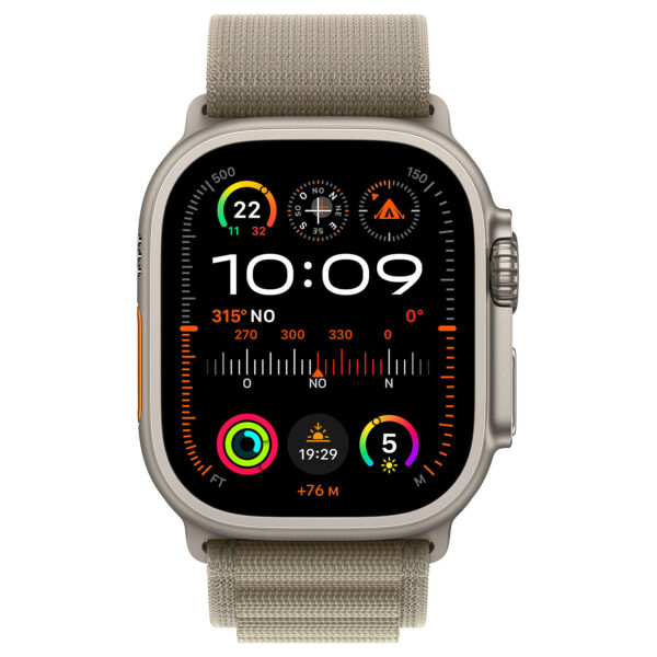 MONTRE APPLE WATCH Ultra 2 Black titanium 49mm 4G dark green alpine l