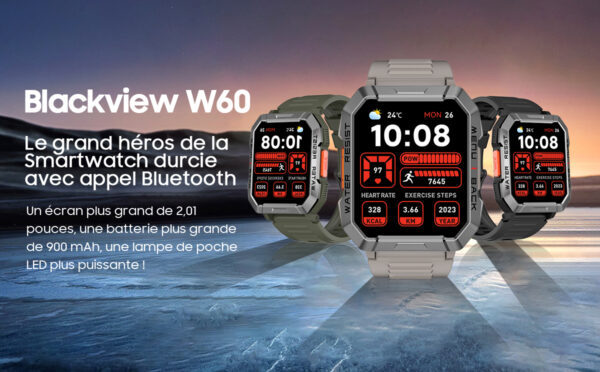 BLACKVIEW W60 * MONTRE CONNECTEE 2,01IP68*Black