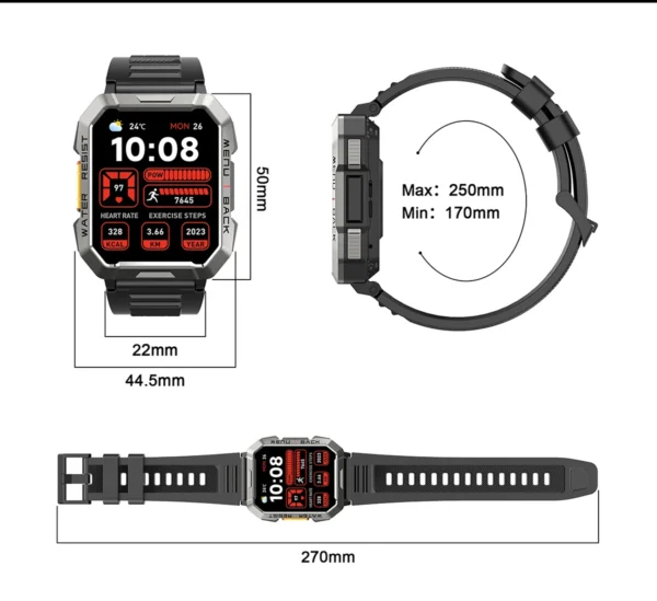 BLACKVIEW W60 * MONTRE CONNECTEE 2,01IP68*Black