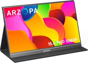 IPS 15,6 * ARZOPA A1T Portable Tactile FHD ALU HDMI/USB-C * Black