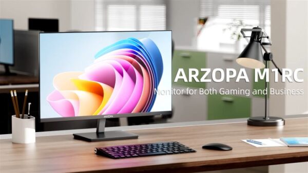 IPS 15,6 * ARZOPA E1 Pliable Dual FHD HDMI/USB-C * Gris