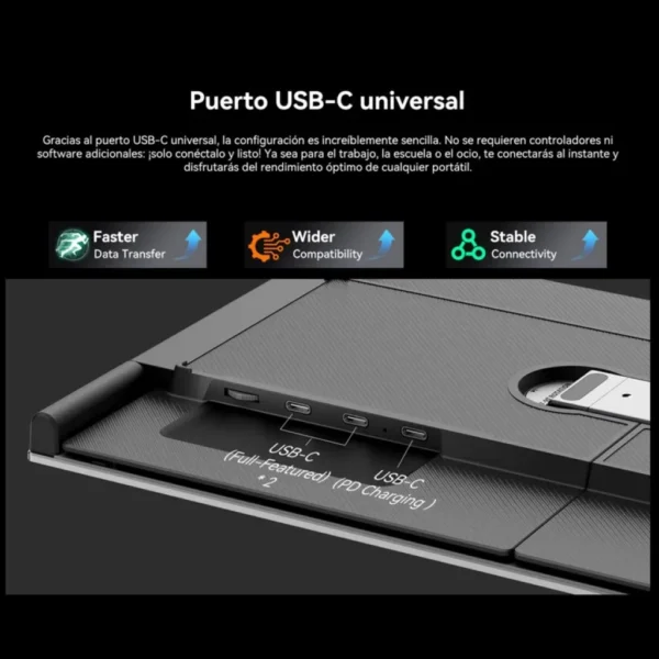 IPS 15,3 * BLACKVIEW DCM8 Portable 2xFHD Alu 2xUSB-C 4,6mm * Gris