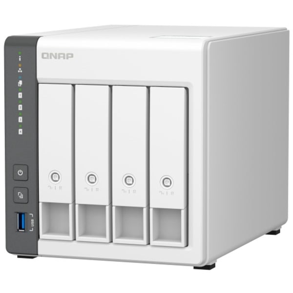 NAS QNAP TS-433-EU 1U Quad 2,0GHz 4Go 4xSATA3 2,5 GbE rackable