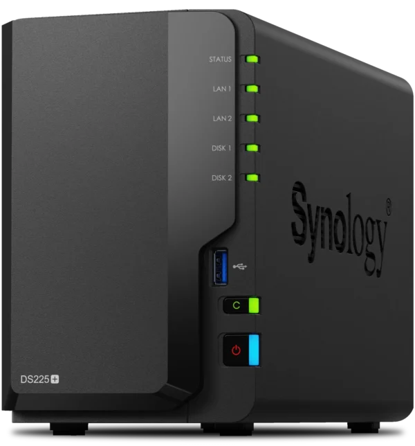 NAS SYNOLOGY DS225+ J4125 2/4Go DDR4 Non ECC 6 2BAY 2.5GBE