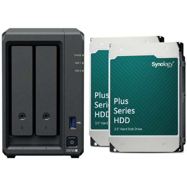 NAS SYNOLOGY DS725+ * AMD Ryzen R1600 4 Go de RAM DDR4 SATA 3