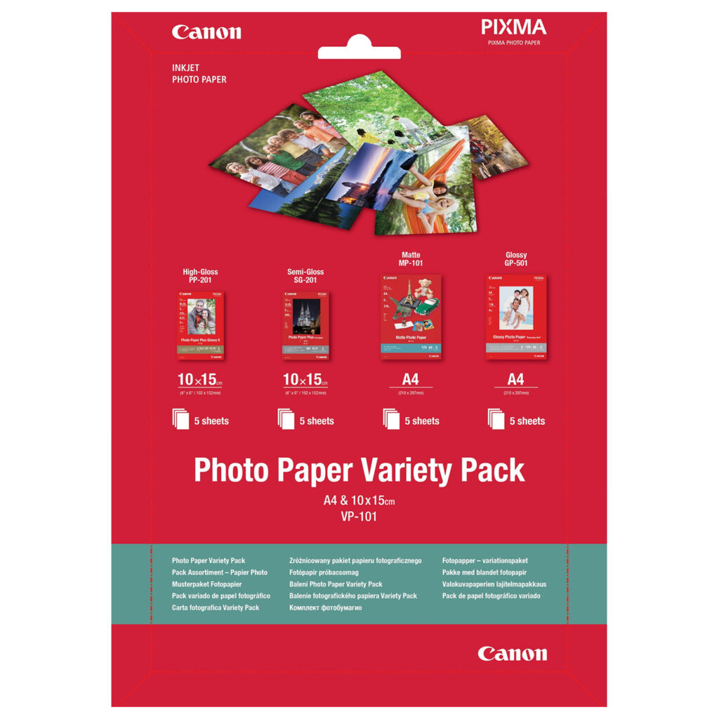 CANON VP-01 A4 & 4X6 PAPIER PHOTO 4xMP-101 5xGP-501 5xSG-201 5xPP-201
