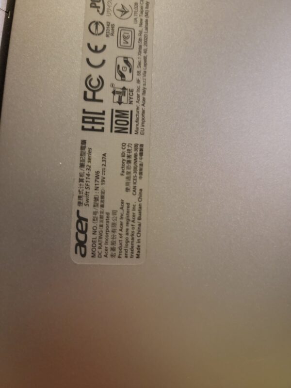 ACER Swift SF14-11-X2T5 14,5 WQXGA X1P-64-100 16Go/1To W11 * Gris