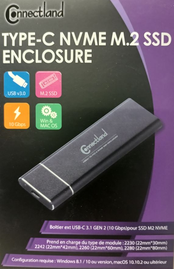 CONNECTLAND Boîtier EXT. USB3.0 pour HDD 3,5 SATA UA003-BK * 1908112