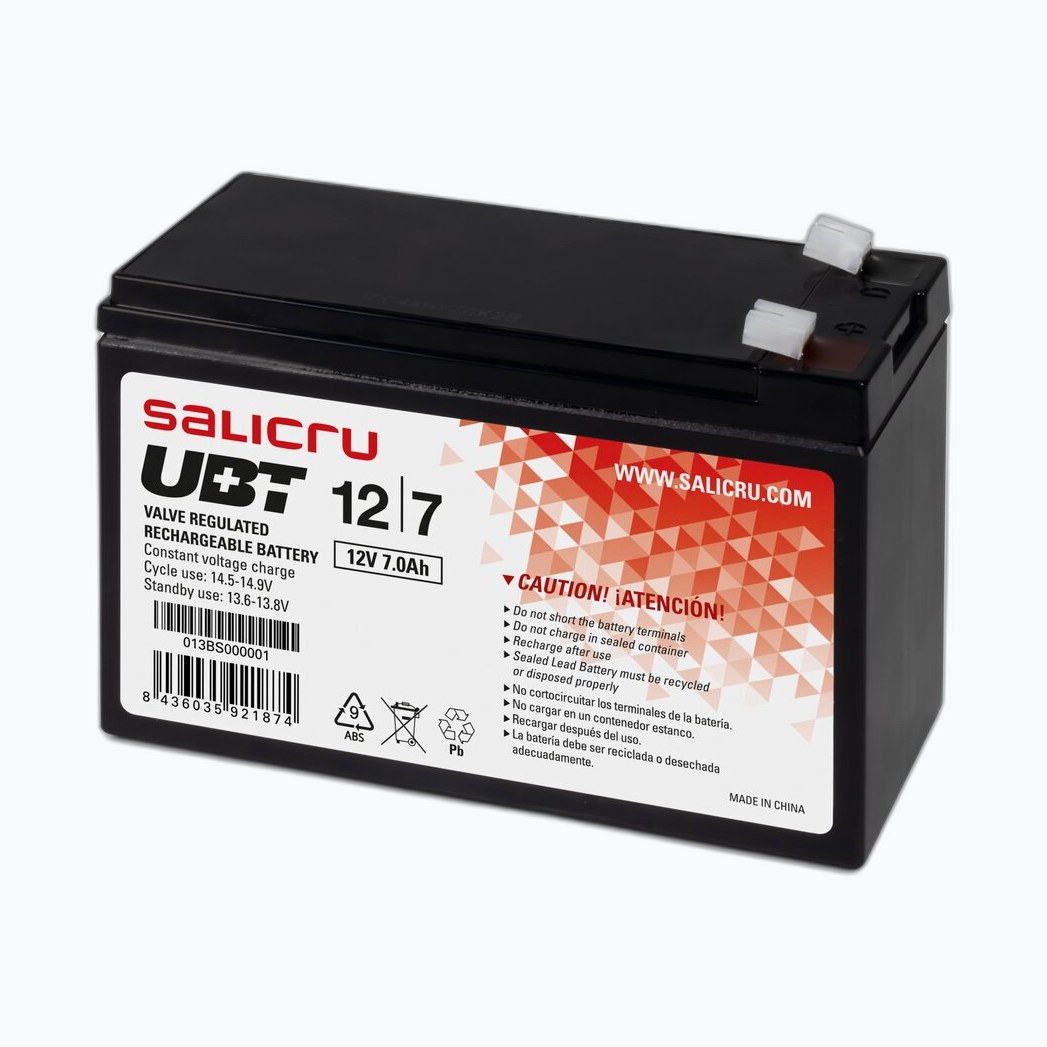 SALICRU BATTERIE AGM pour ONDULEUR UBT 12V / 7,0Ah