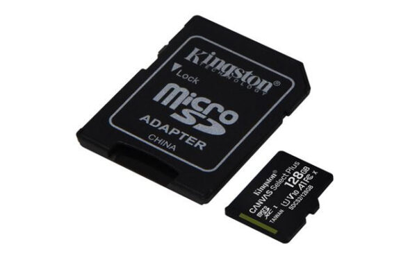 MicroSD 128Go Kingston UHS-I Canvas CL10 (TCP 3.40 € incl.)