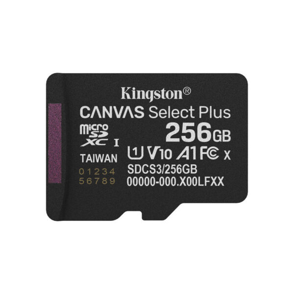 MicroSD 256Go Kingston UHS-I Canvas Go! Plus c10 U3 (TCP 4.00€ incl.)