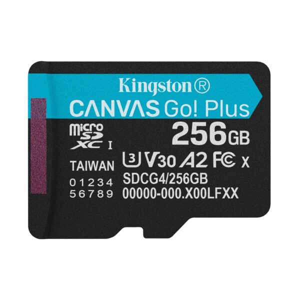 MicroSD 256Go Kingston UHS-I Canvas Go! Plus c10 U3 (TCP 4.00€ incl.)