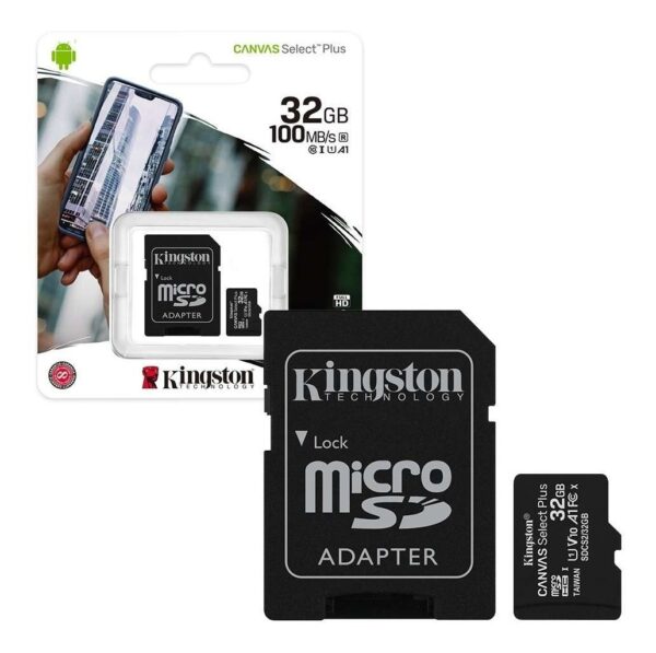 MicroSD 32Go Kingston UHS-I Canvas CL10 (TCP 2.00 € incl.)