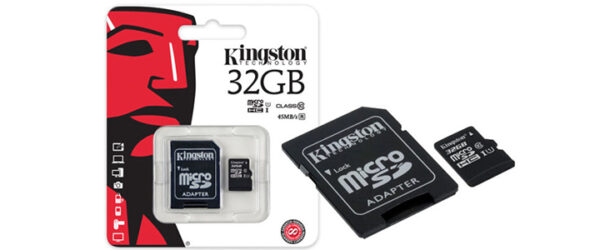 MicroSD 32Go Kingston UHS-I Canvas CL10 (TCP 2.00 € incl.)