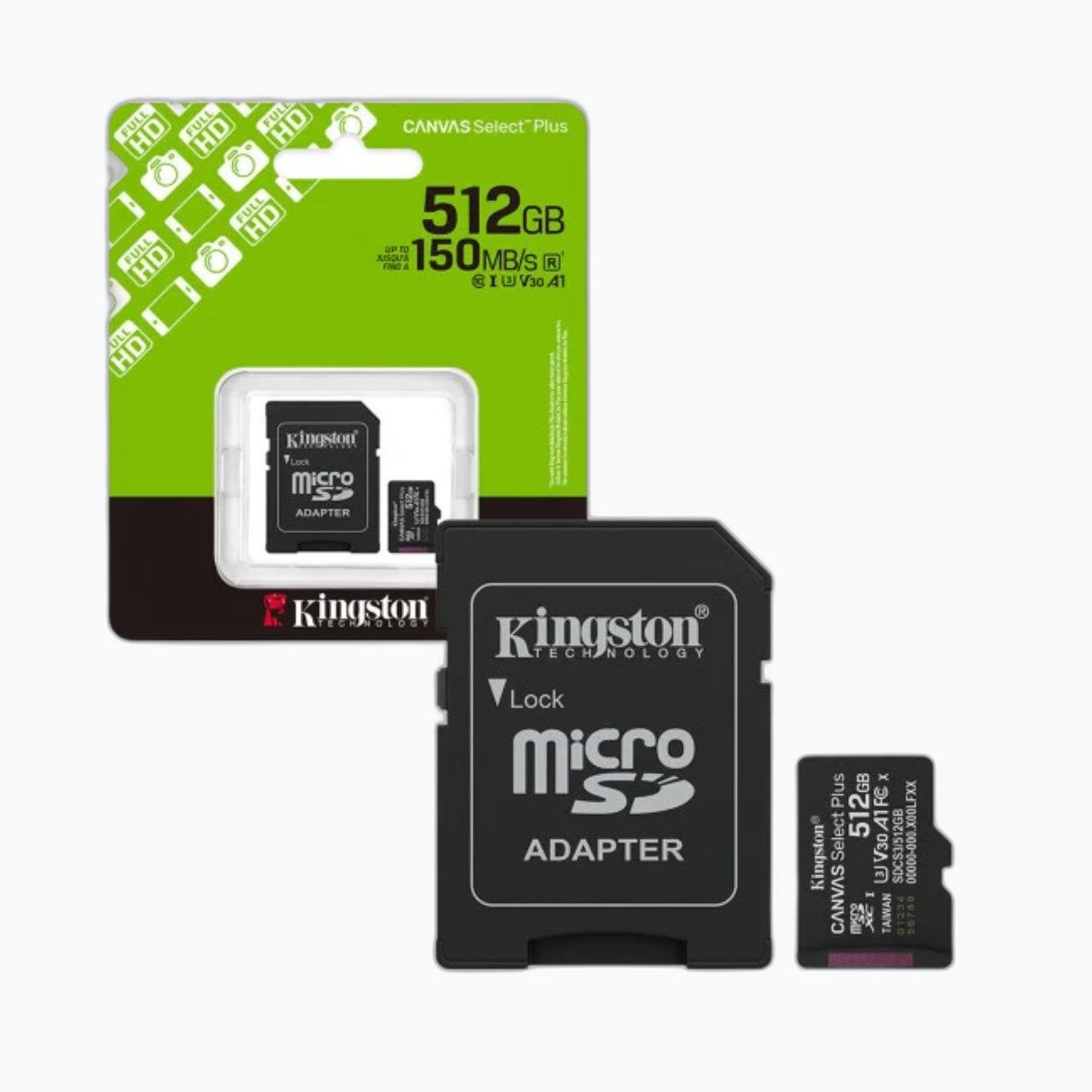 MicroSD 512Go Kingston UHS-I Canvas Go!+ c10 U3 V30 * TCP 4.60€ incl.