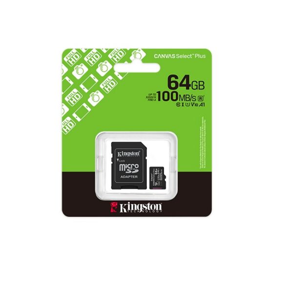 MicroSD 64Go Kingston UHS-I Canvas Select+ c10 U1 * TCP 2.80€ incl.