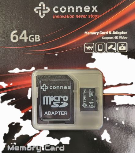 MicroSD 64Go CONNEX U1 R70 W10 (TCP 2.80 € incl.)