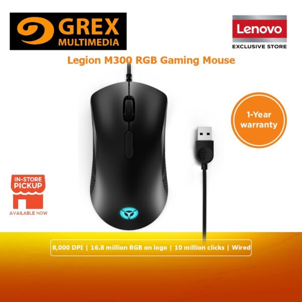 SOURIS LENOVO Legion M300 Gaming Mouse RGB filaire USB * Noire