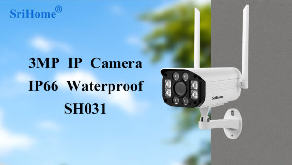 SriHome SH031-3MP * Caméra IP 3MP H.265 EXT. Bi-Dir. IR WiFi ONVIF